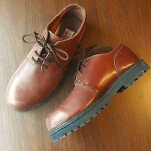 80s Wild Pair Chunky Leather Shoes Size 10